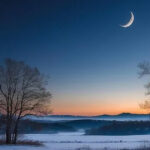 An Emerging Crescent Moon
